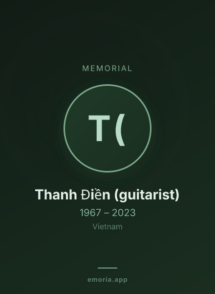 Memorial portrait of Thanh Điền (guitarist)