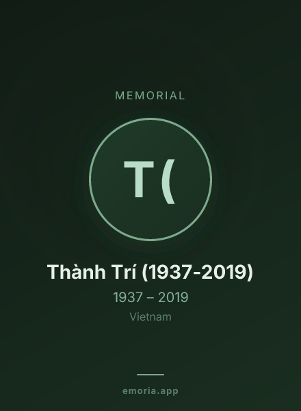 Memorial portrait of Thành Trí (1937-2019)