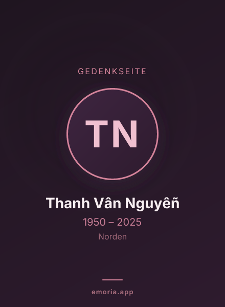 Gedenkportrait von Thanh Vân Nguyêñ