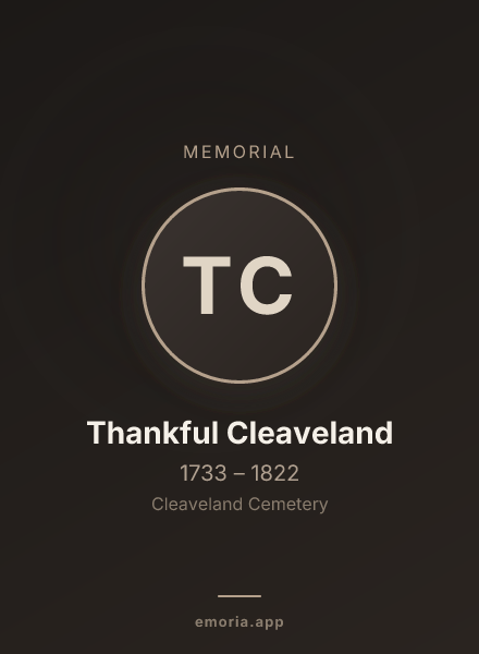 Memorial portrait of Thankful Cleaveland