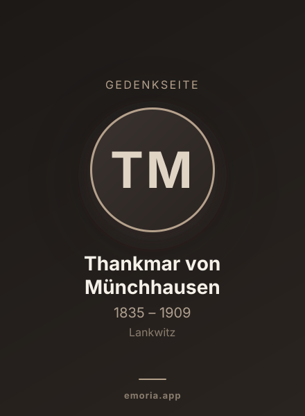 Gedenkportrait von Thankmar von Münchhausen