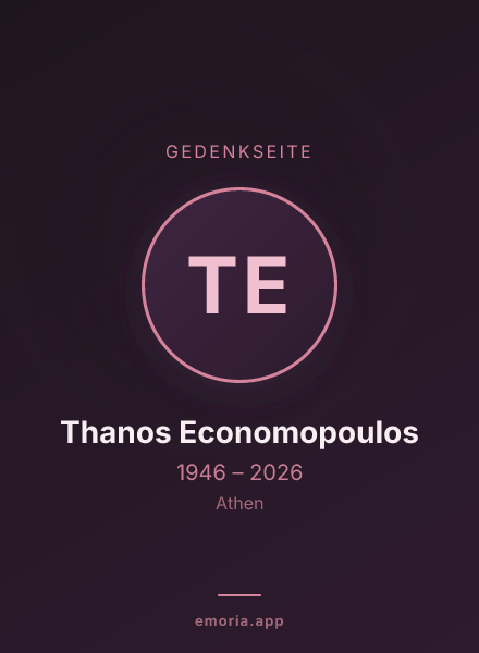 Gedenkportrait von Thanos Economopoulos