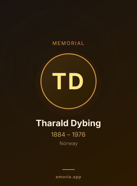 Memorial portrait of Tharald Dybing