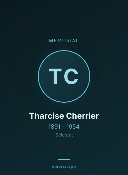 Memorial portrait of Tharcise Cherrier