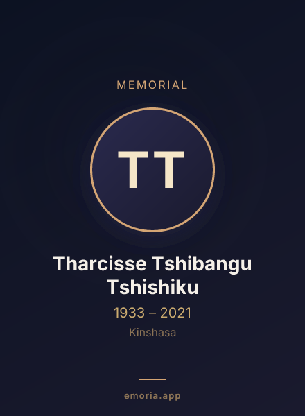 Memorial portrait of Tharcisse Tshibangu Tshishiku