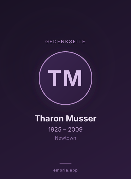 Gedenkportrait von Tharon Musser