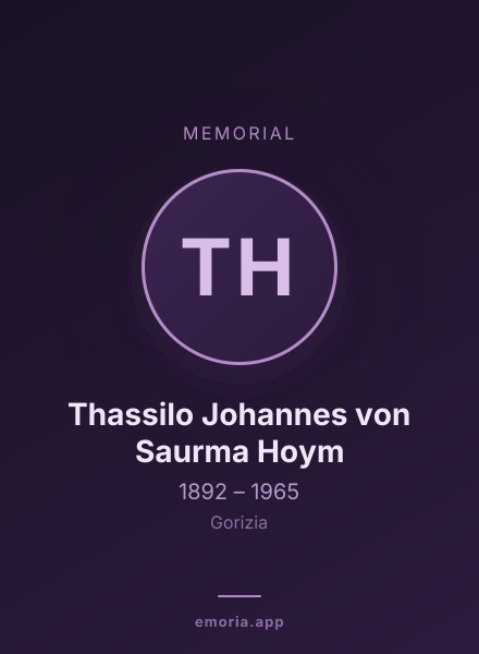 Memorial portrait of Thassilo Johannes von Saurma Hoym
