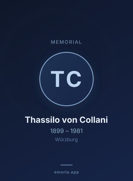 Memorial portrait of Thassilo von Collani
