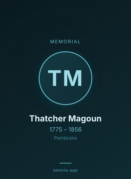 Memorial portrait of Thatcher Magoun