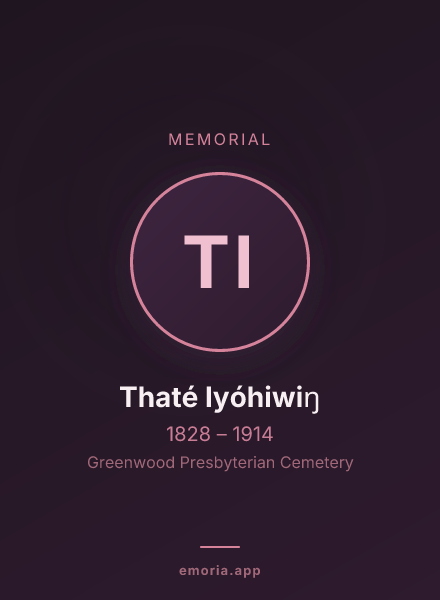 Memorial portrait of Thaté Iyóhiwiŋ