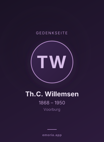 Gedenkportrait von Th.C. Willemsen