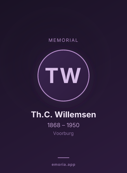 Memorial portrait of Th.C. Willemsen