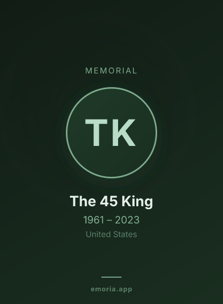 Memorial portrait of The 45 King