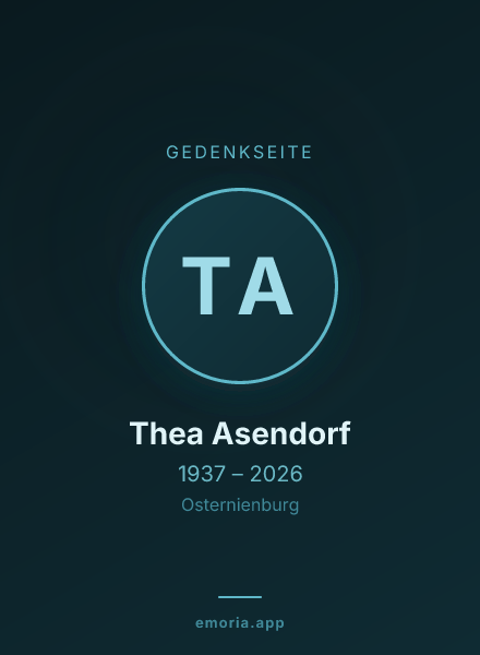 Gedenkportrait von Thea Asendorf