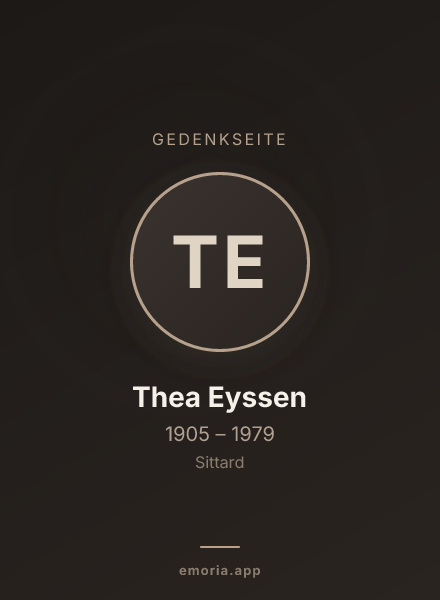 Gedenkportrait von Thea Eyssen