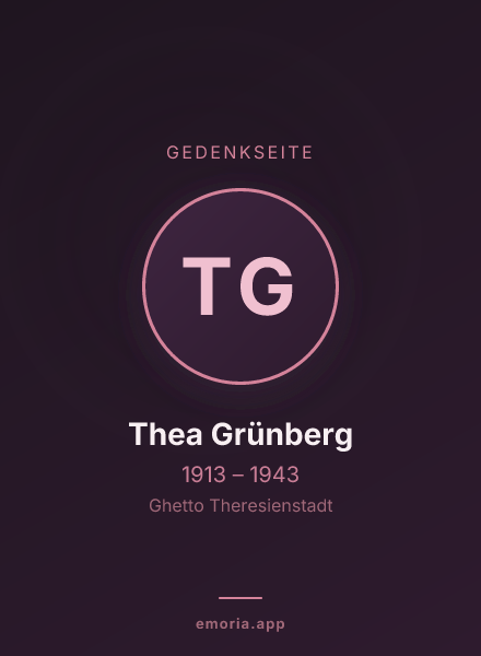 Gedenkportrait von Thea Grünberg