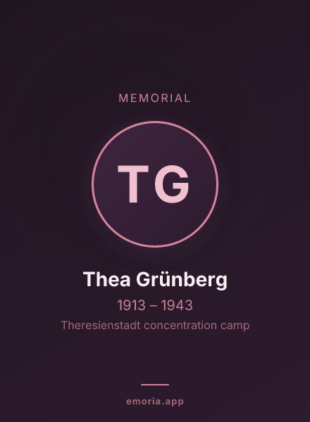 Memorial portrait of Thea Grünberg