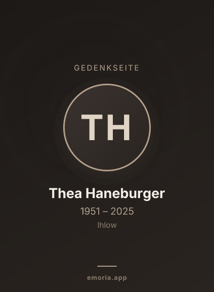 Gedenkportrait von Thea Haneburger