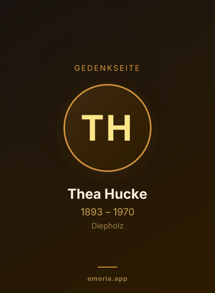 Gedenkportrait von Thea Hucke