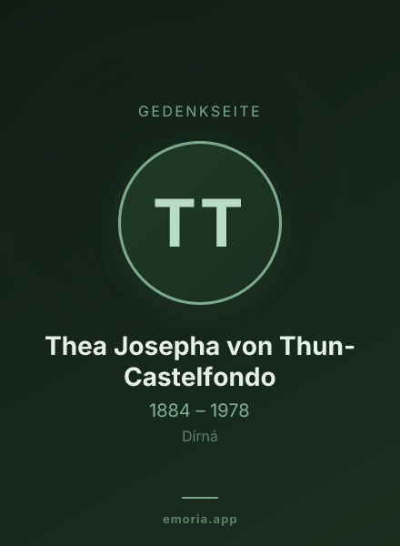 Gedenkportrait von Thea Josepha von Thun-Castelfondo