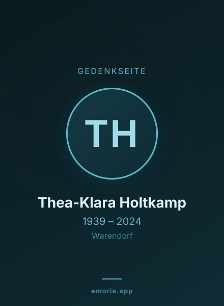 Gedenkportrait von Thea-Klara Holtkamp