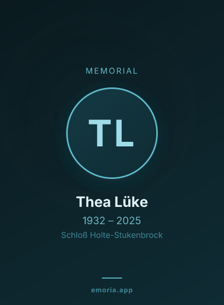 Memorial portrait of Thea Lüke