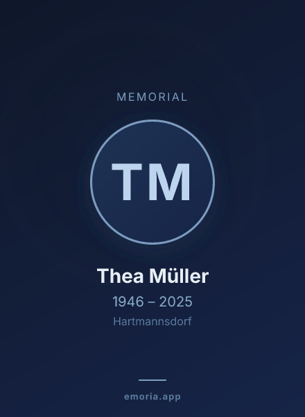 Memorial portrait of Thea Müller