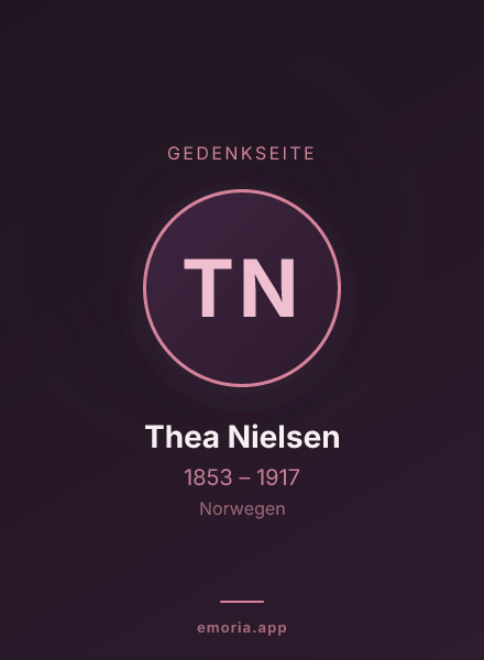 Gedenkportrait von Thea Nielsen