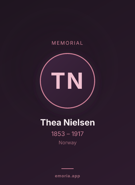 Memorial portrait of Thea Nielsen