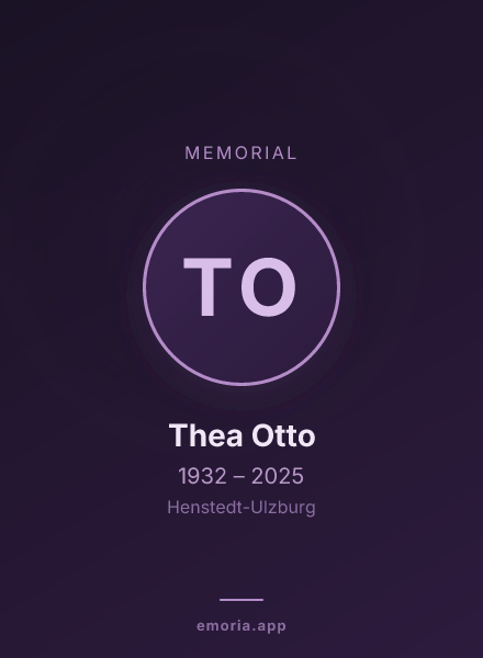 Memorial portrait of Thea Otto