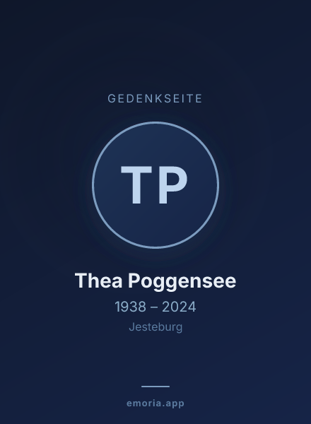 Gedenkportrait von Thea Poggensee