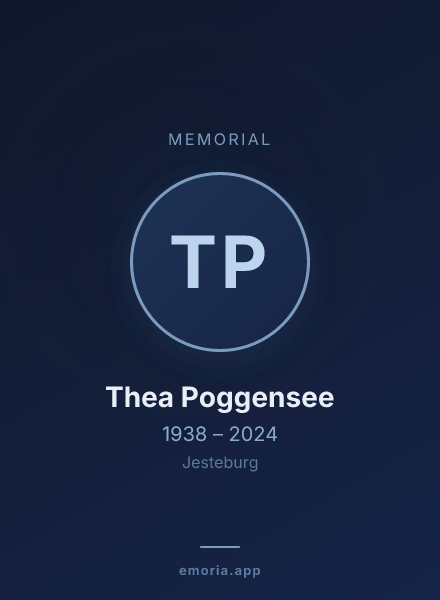 Memorial portrait of Thea Poggensee