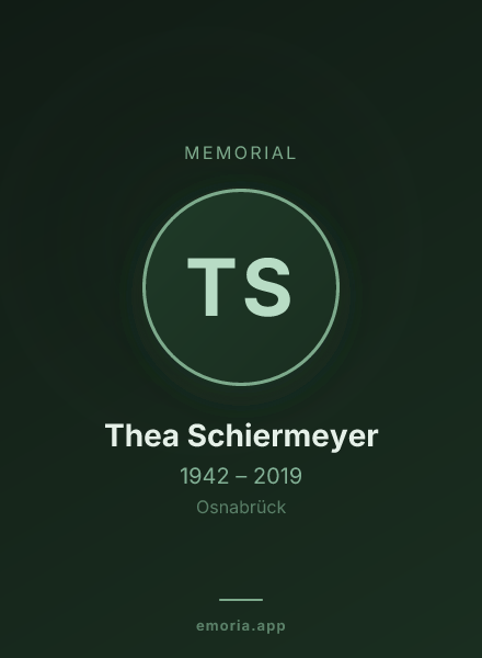 Memorial portrait of Thea Schiermeyer