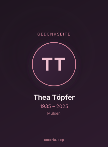 Gedenkportrait von Thea Töpfer