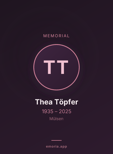 Memorial portrait of Thea Töpfer