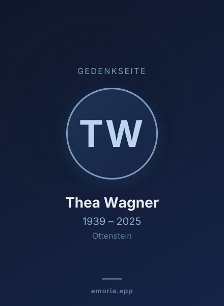 Gedenkportrait von Thea Wagner