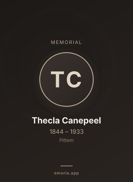 Memorial portrait of Thecla Canepeel
