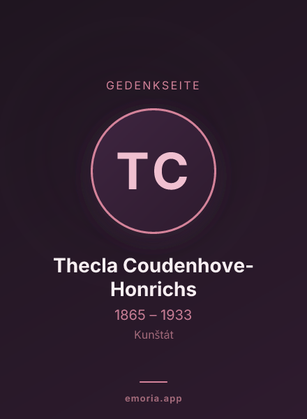 Gedenkportrait von Thecla Coudenhove-Honrichs