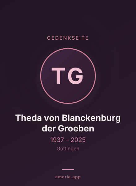 Gedenkportrait von Theda von Blanckenburg der Groeben