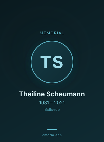 Memorial portrait of Theiline Scheumann