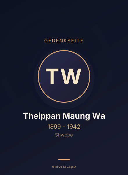 Gedenkportrait von Theippan Maung Wa