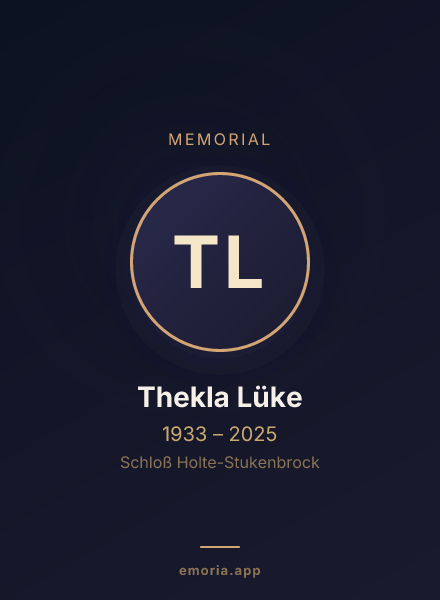Memorial portrait of Thekla Lüke
