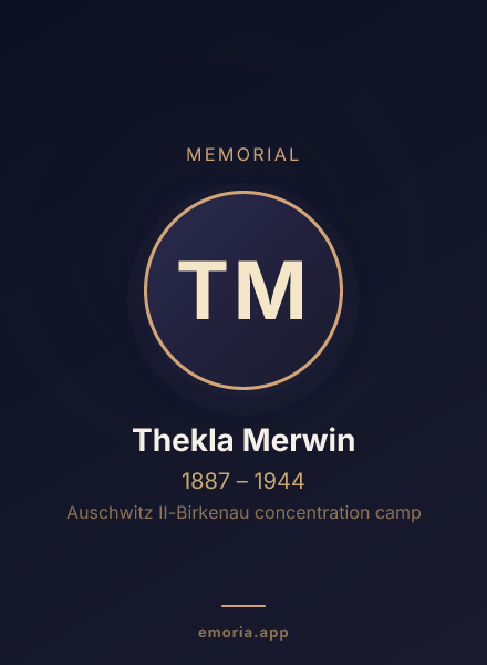 Memorial portrait of Thekla Merwin