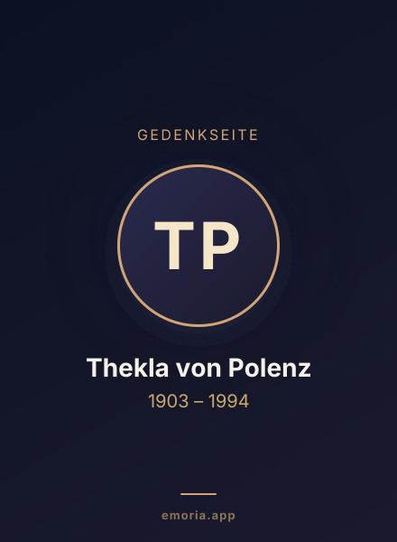 Gedenkportrait von Thekla von Polenz