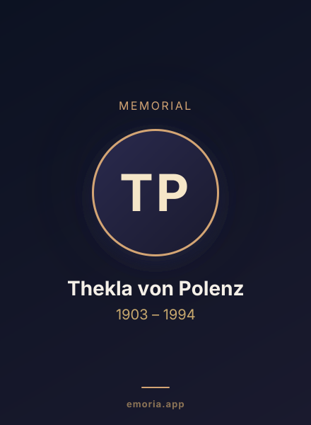 Memorial portrait of Thekla von Polenz