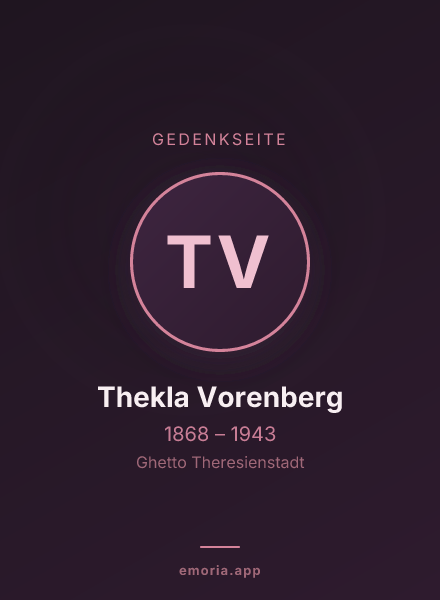 Gedenkportrait von Thekla Vorenberg
