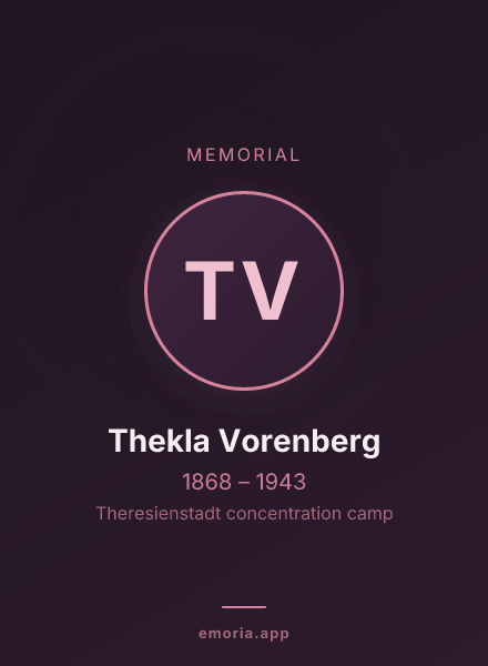 Memorial portrait of Thekla Vorenberg