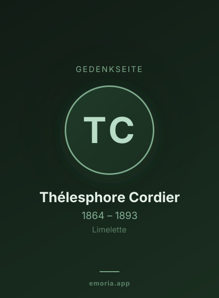 Gedenkportrait von Thélesphore Cordier