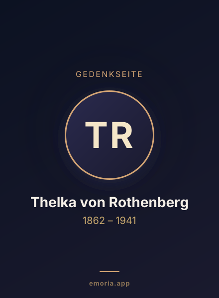 Gedenkportrait von Thelka von Rothenberg