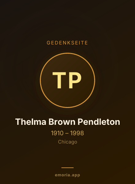 Gedenkportrait von Thelma Brown Pendleton